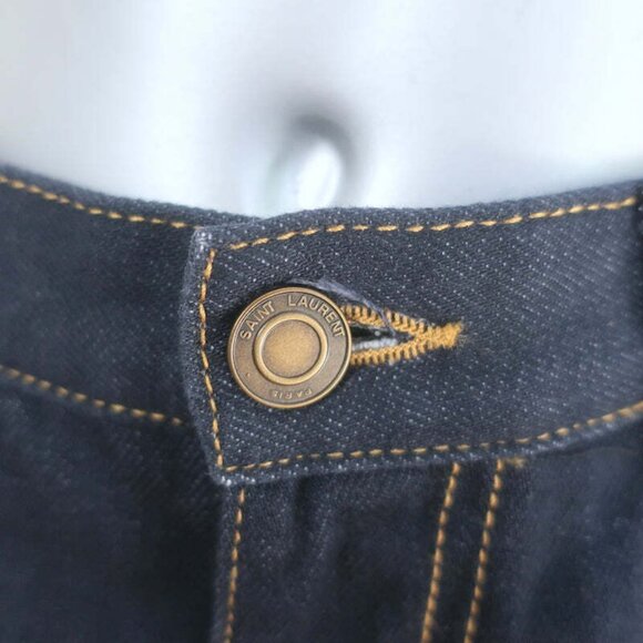 Saint Laurent Janice High Waist Straight Leg Jeans Indigo Denim Size 28 - Picture 2 of 8